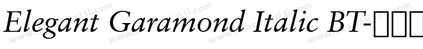 Elegant Garamond Italic BT字体转换